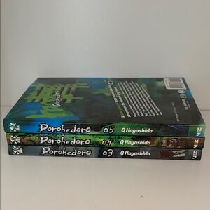 Manga Dorohedoro Volumes 3-5 with Blue and Green Covers